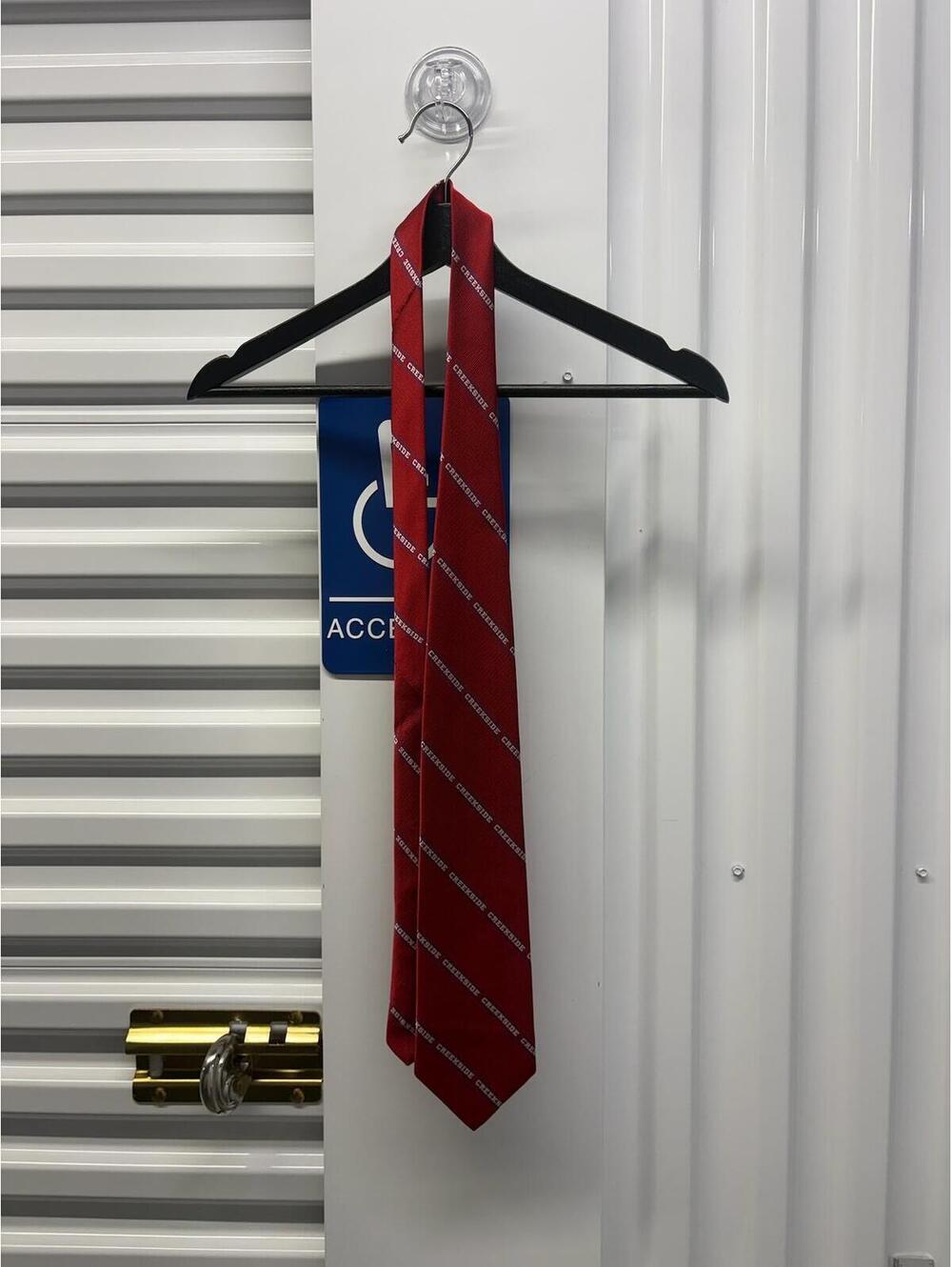 Michael Bruce Creekside Middle School Carmel IN Red Blue Striped Tie
